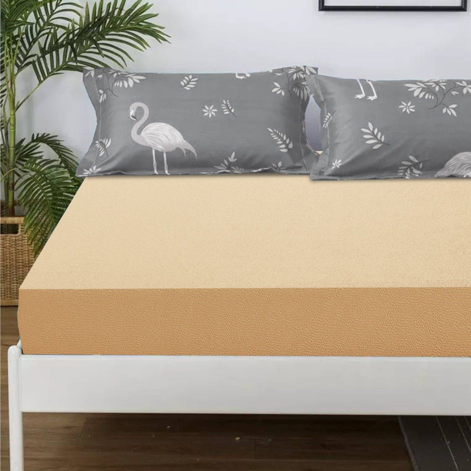 Dream Care Beige Cotton Mattress Cover     			Dream Care Beige Cotton Mattress Cover