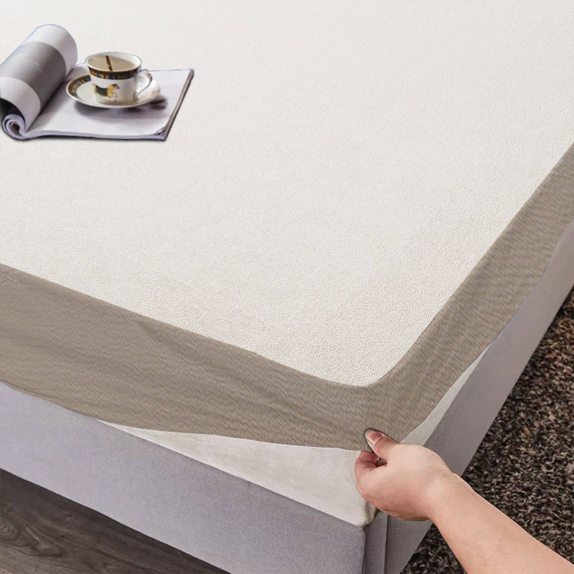Dream Care Beige Cotton Mattress Cover     			Dream Care Beige Cotton Mattress Cover