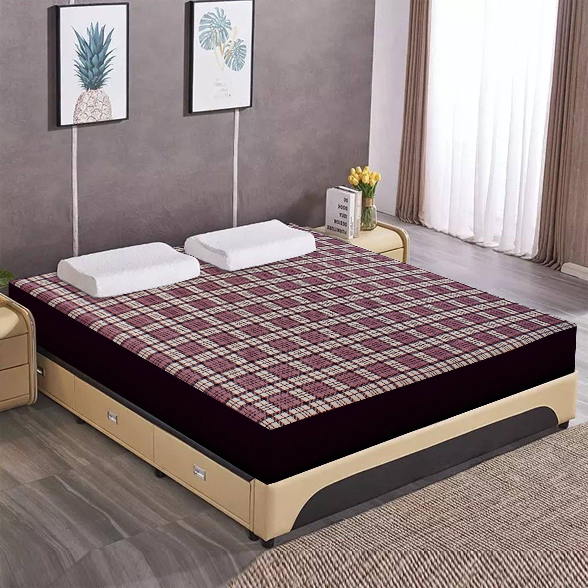     			Dream Care Blue Cotton Mattress Cover