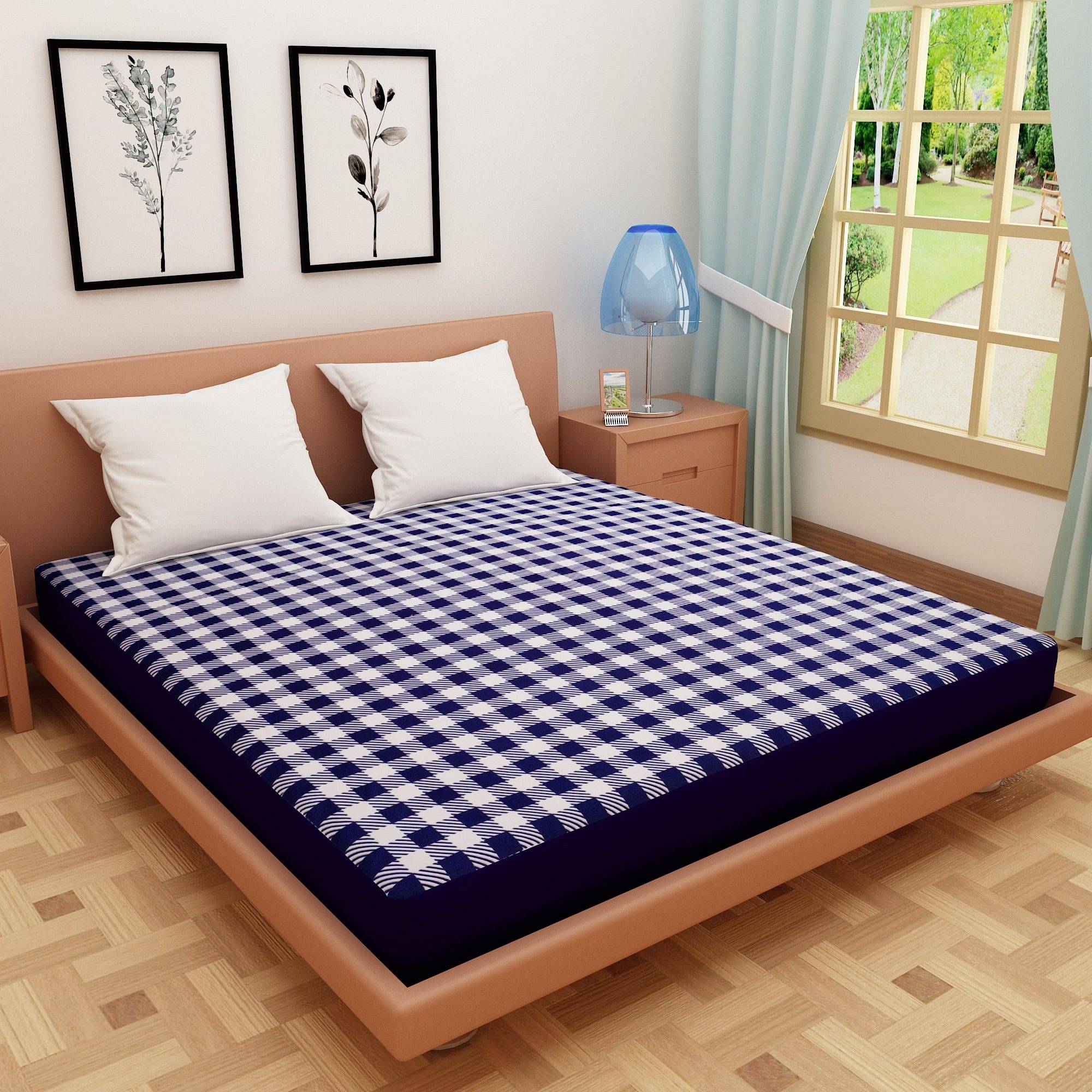 Dream Care Blue Quilted Mattress Cover     			Dream Care Blue Quilted Mattress Cover