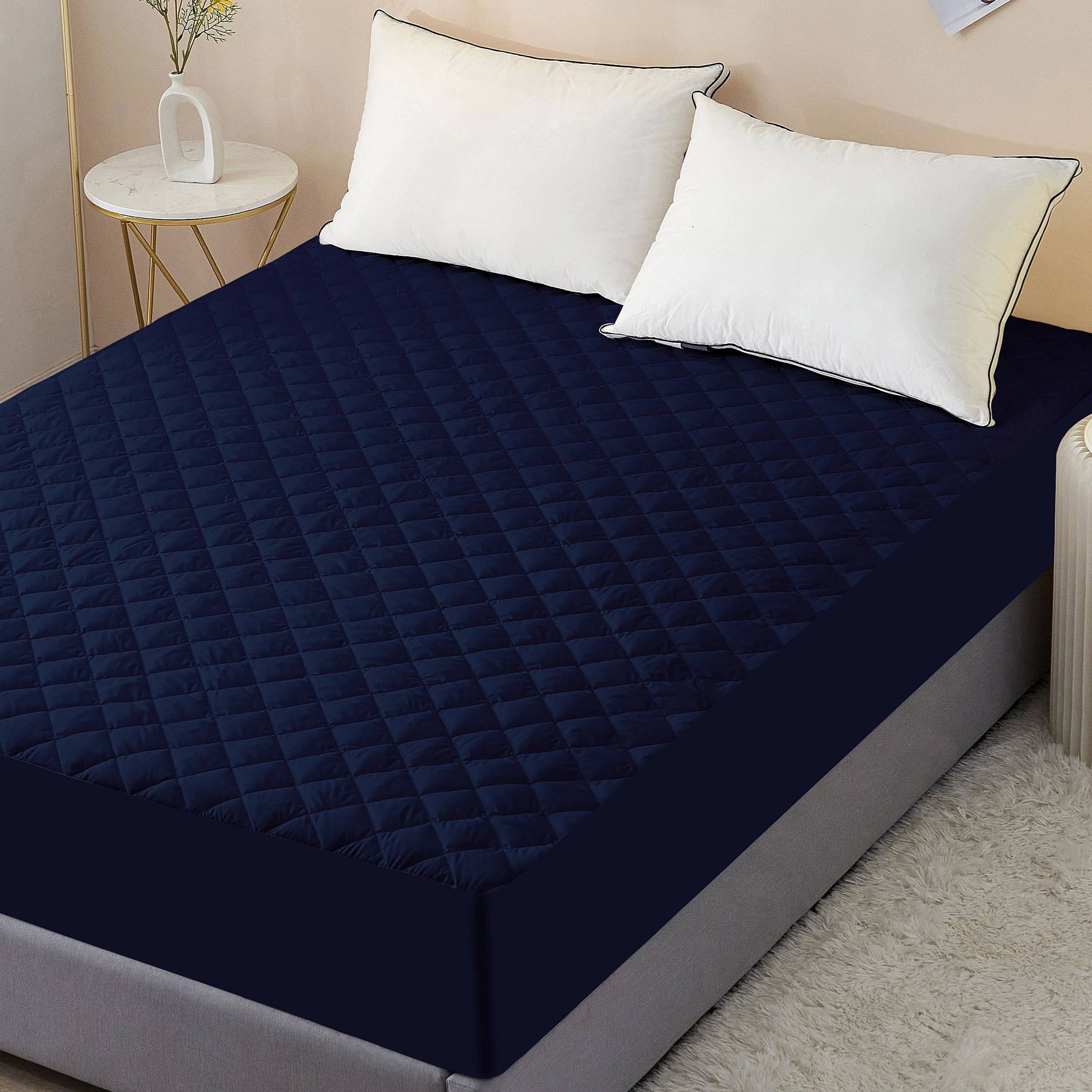 Dream Care Blue Quilted Mattress Cover     			Dream Care Blue Quilted Mattress Cover