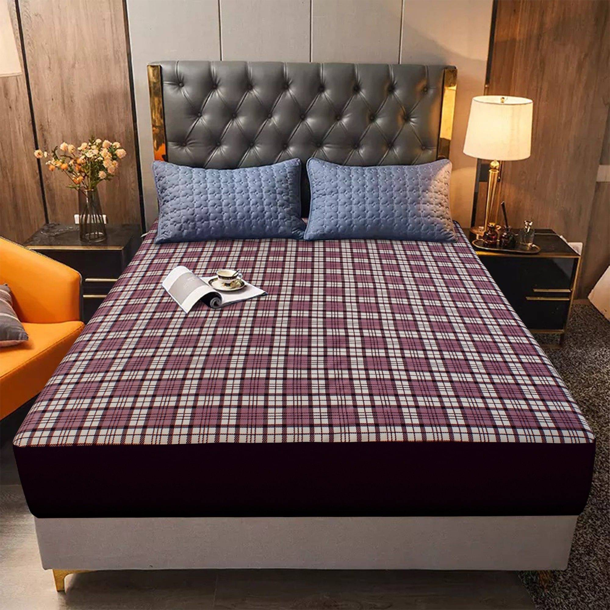 Dream Care Brown Cotton Mattress Cover Dream Care Brown Cotton Mattress Cover