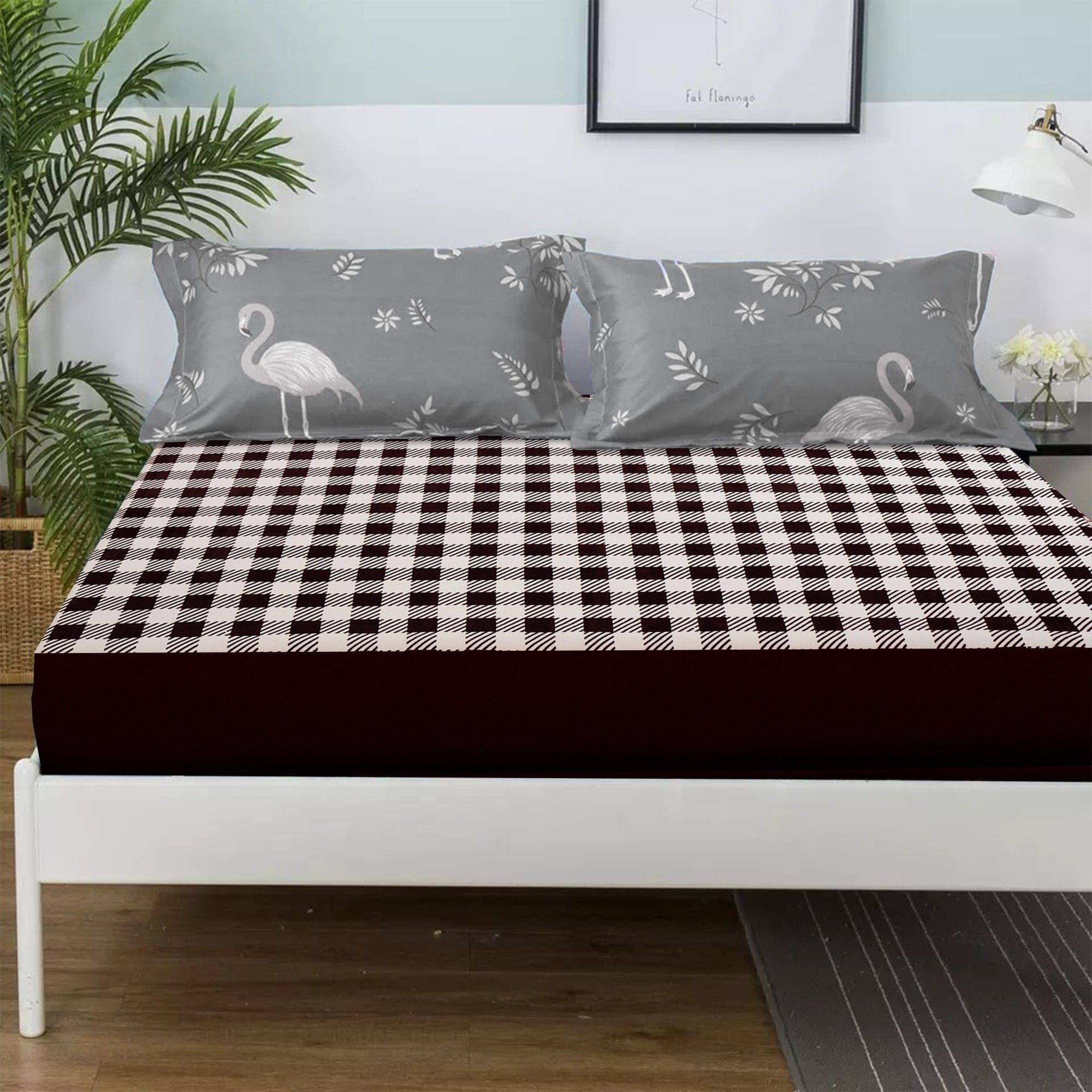 Dream Care Brown Cotton Mattress Cover     			Dream Care Brown Cotton Mattress Cover