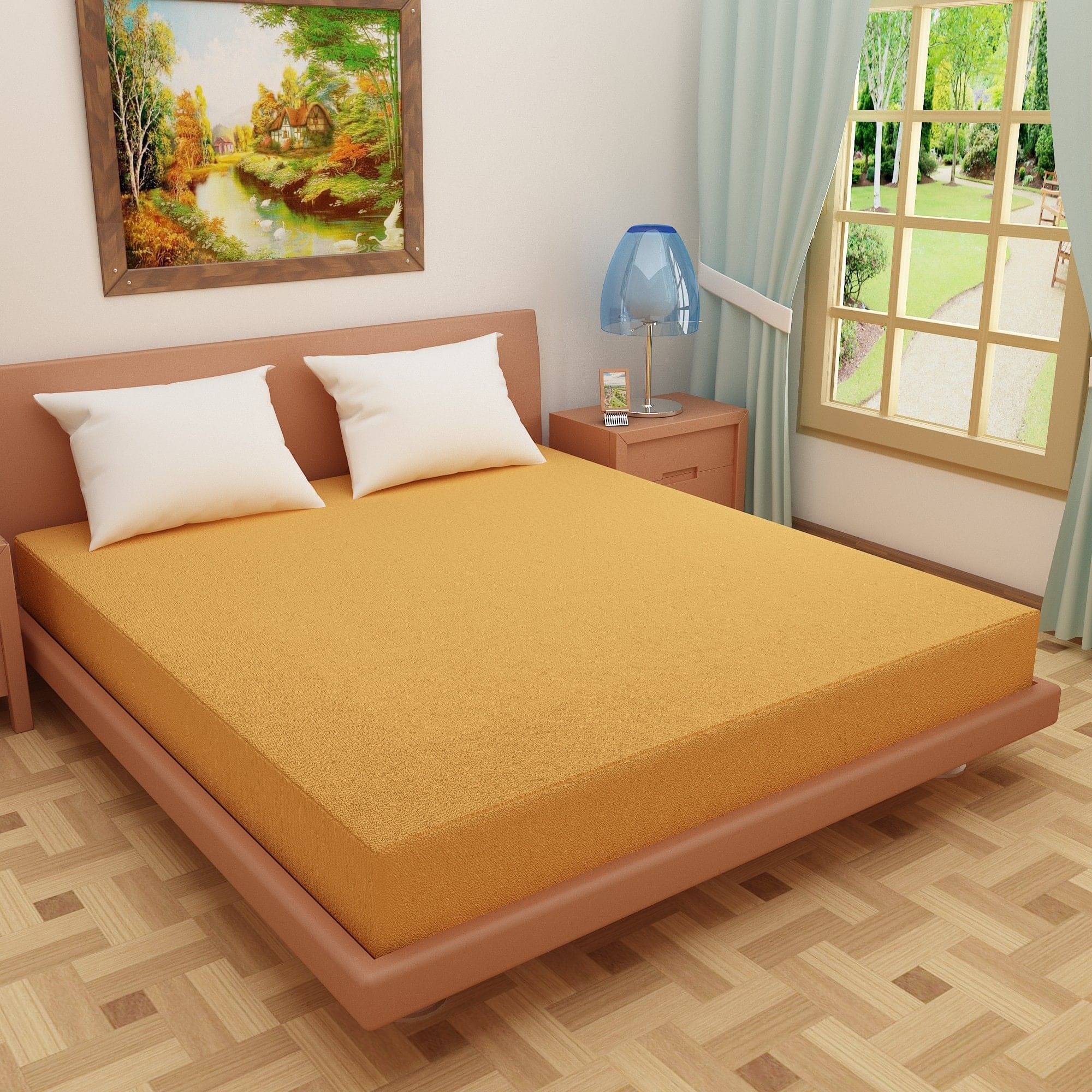 Dream Care Gold Cotton Mattress Cover     			Dream Care Gold Cotton Mattress Cover