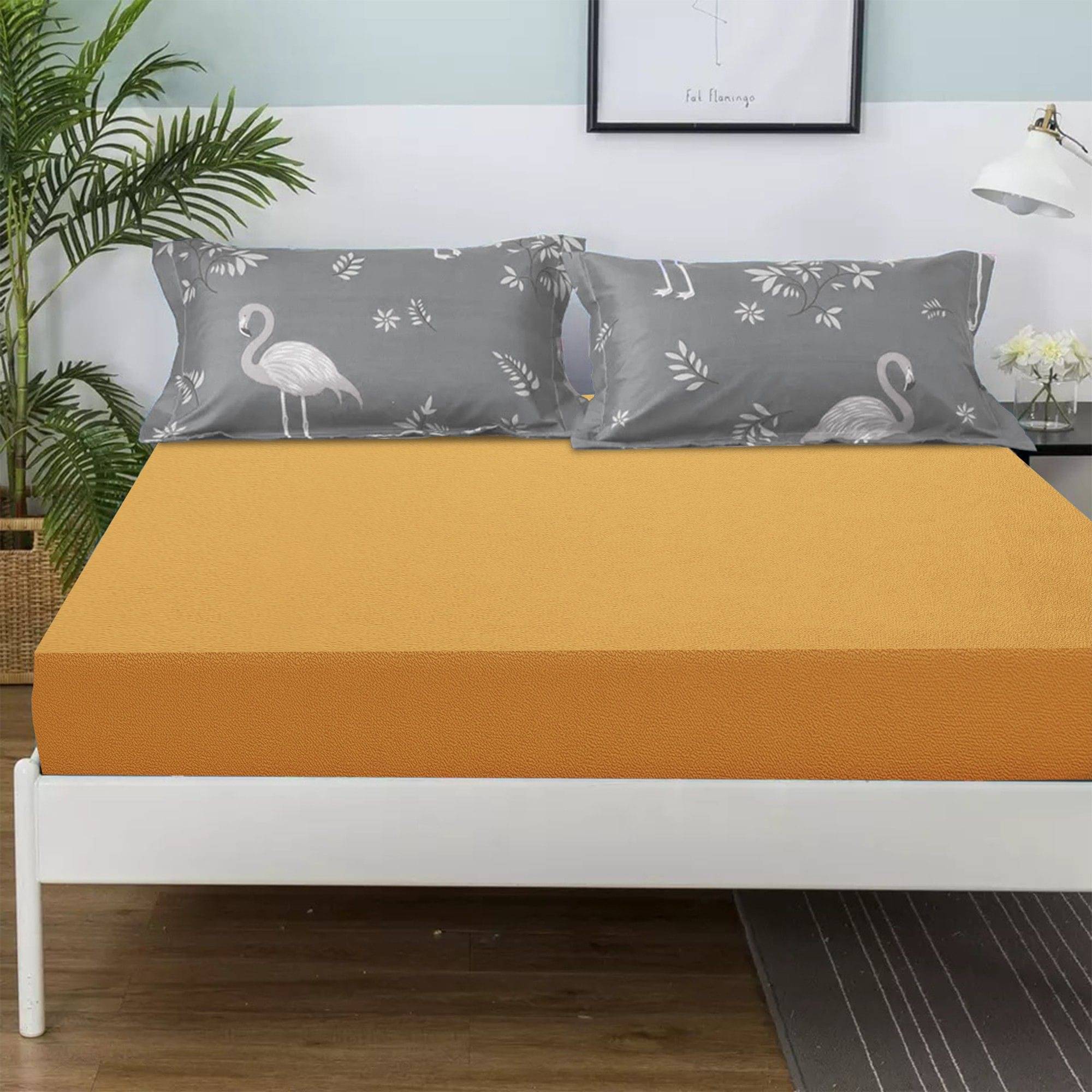 Dream Care Grey Cotton Mattress Cover     			Dream Care Grey Cotton Mattress Cover