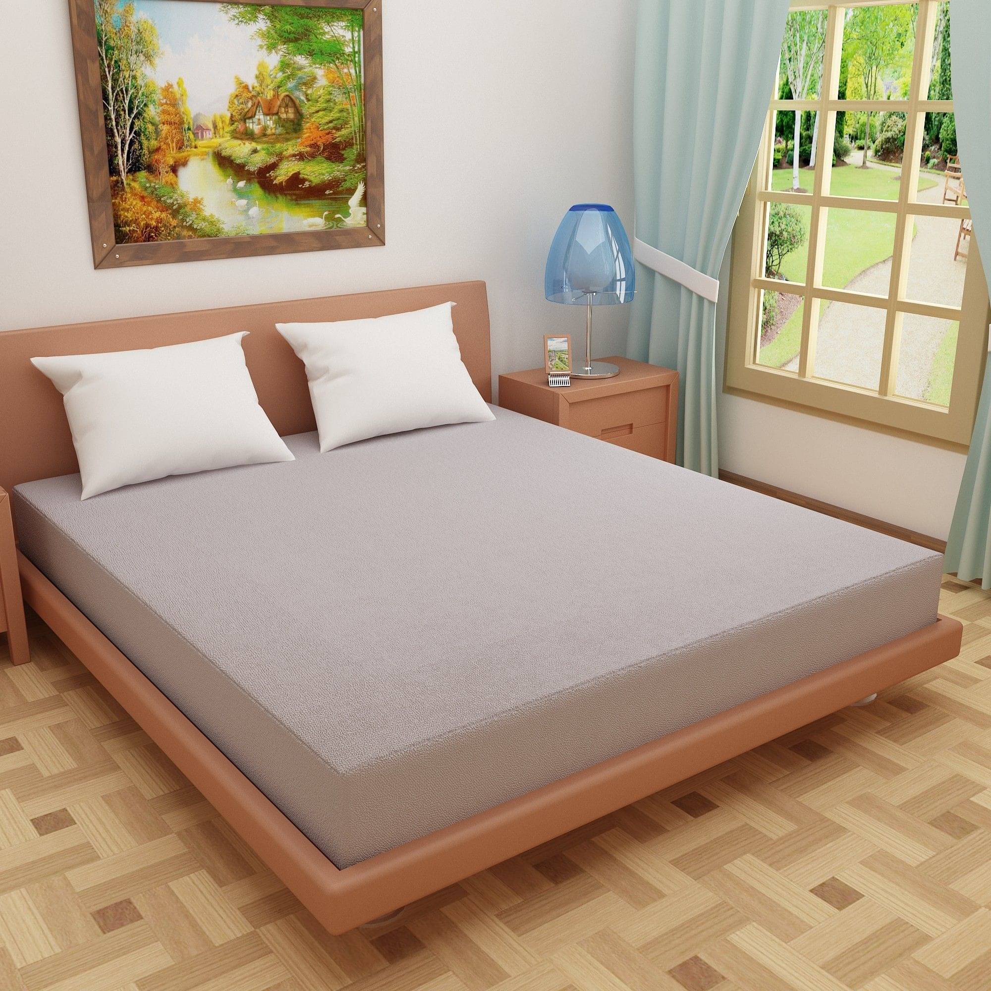     			Dream Care Grey Cotton Mattress Cover