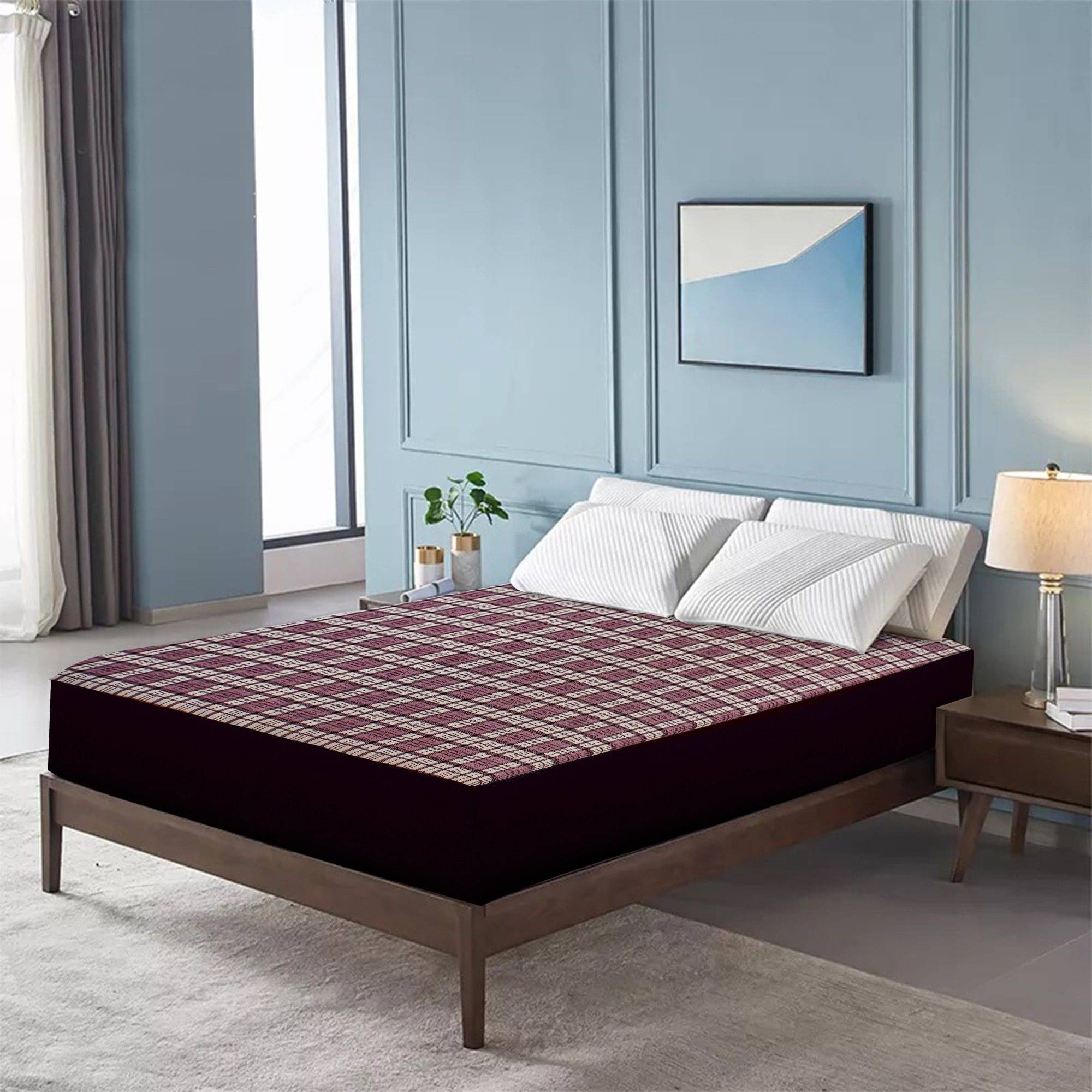 Dream Care Maroon Quilted Mattress Cover Dream Care Maroon Quilted Mattress Cover