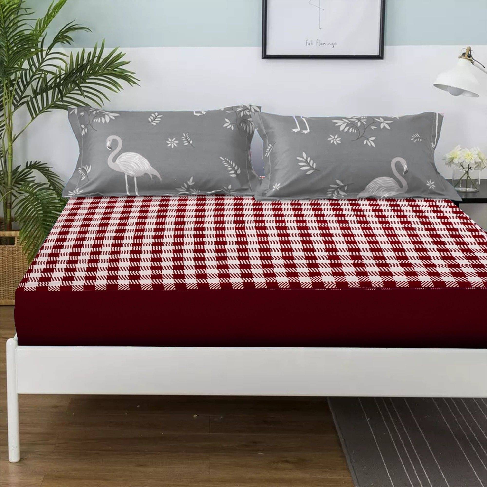 Dream Care Maroon Quilted Mattress Cover Dream Care Maroon Quilted Mattress Cover