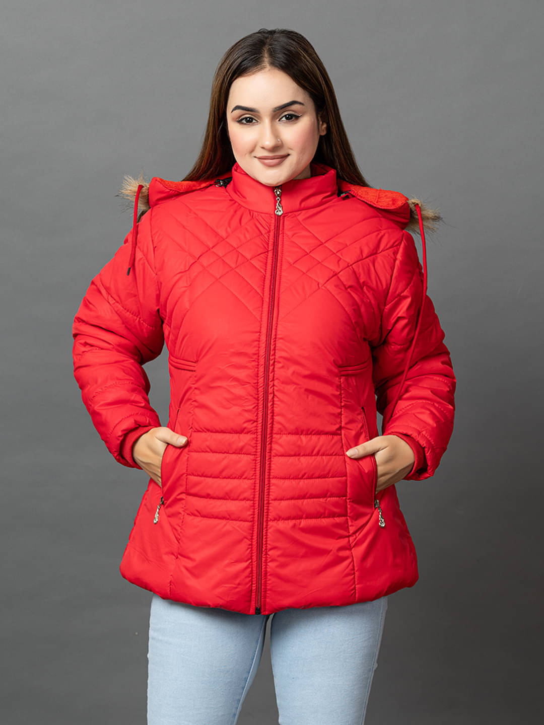 ELVINO Women Regular Jacket ( Red )     			ELVINO Women Regular Jacket ( Red )