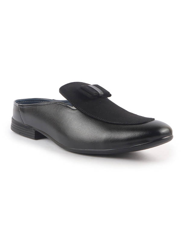 Fausto Black Men's Slip On Formal Shoes Fausto Black Men's Slip On Formal Shoes