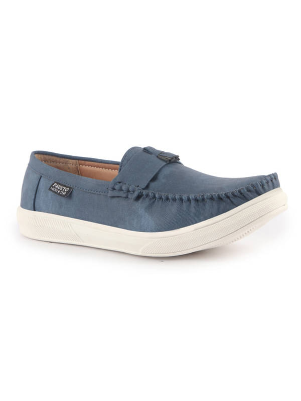     			Fausto Blue Men's Tassel Shoes