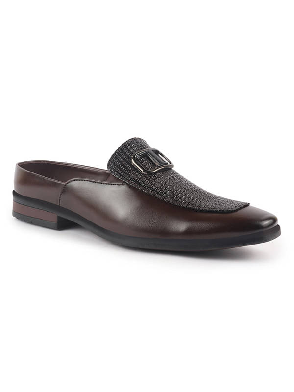     			Fausto Brown Men's Slip On Formal Shoes