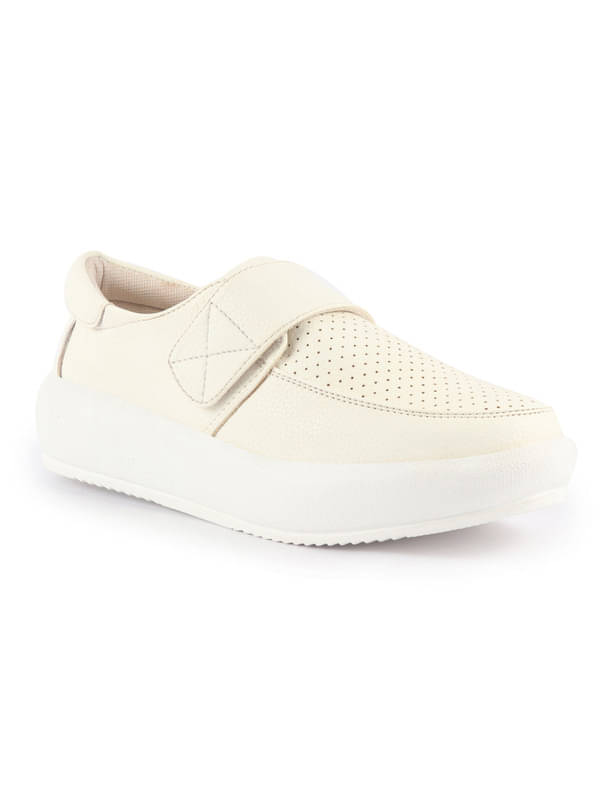 Fausto White Women's Slip On     			Fausto White Women's Slip On