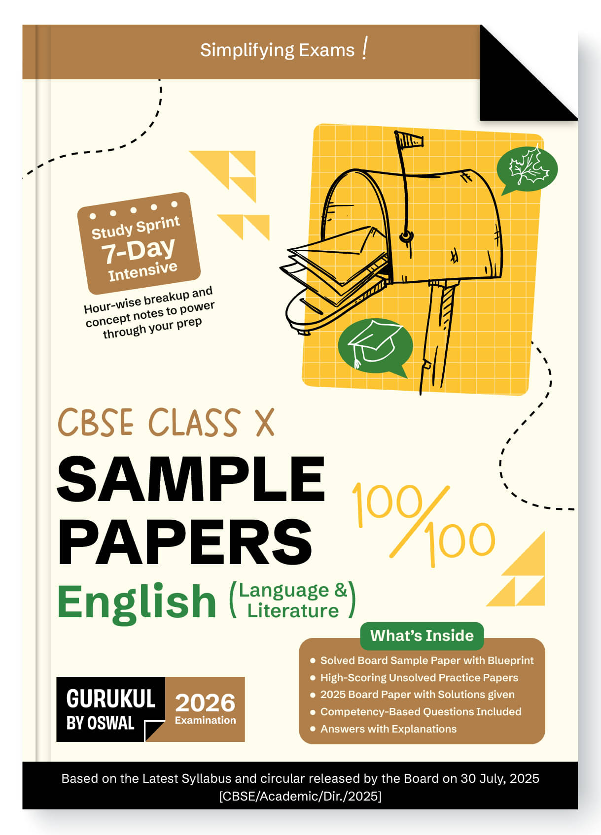 Gurukul By Oswal English Sample Papers for CBSE Class 10 Board Exam 2026 : Fully Solved New SQP 2025-26, Solved Sample Papers, Unsolved Sample Papers, Gurukul By Oswal English Sample Papers for CBSE Class 10 Board Exam 2026 : Fully Solved New SQP 2025-26, Solved Sample Papers, Unsolved Sample Papers,