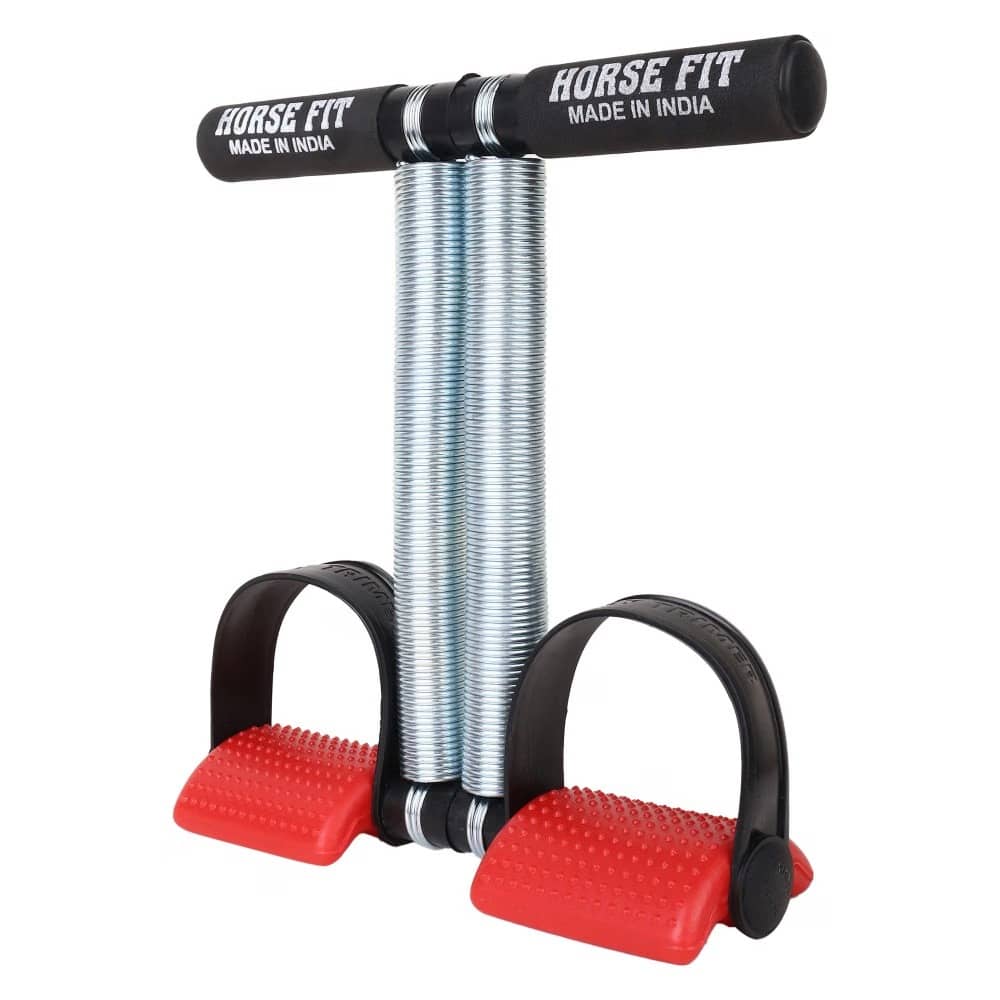 HORSE FIT Double Spring  Tummy Trimmer Men and Women For Abdominal, Leg Exerciser Tummy Trimmer Sport Fitness Slimming Training Body building at Home Gym (Multicolor) - Sports and Fitness Equipment | Buy online on ZillyBuy