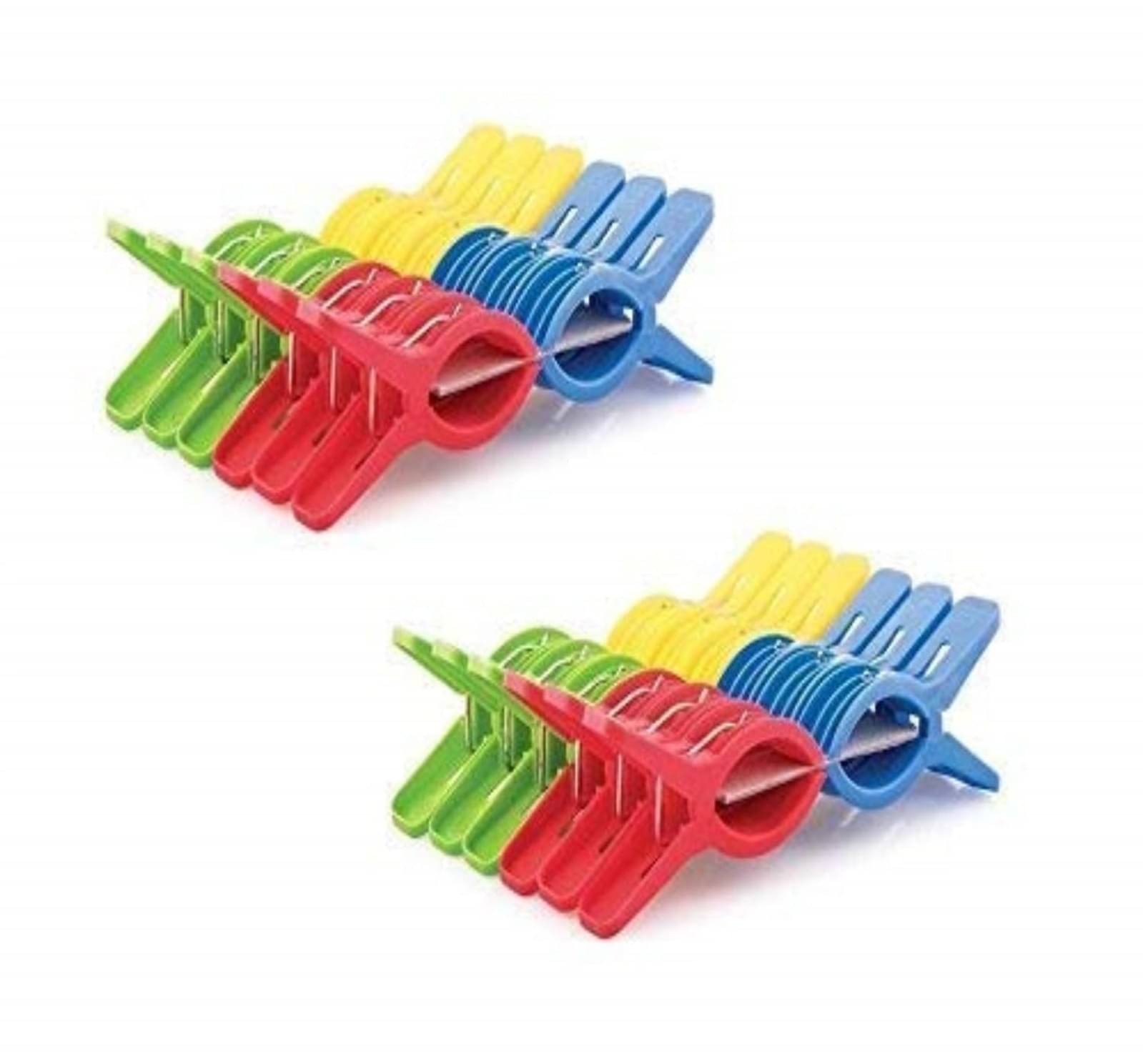 Hanging Clips for Clothes Drying, Heavy Duty Plastic Pegs, 12 Pieces with Storage Box Hanging Clips for Clothes Drying, Heavy Duty Plastic Pegs, 12 Pieces with Storage Box