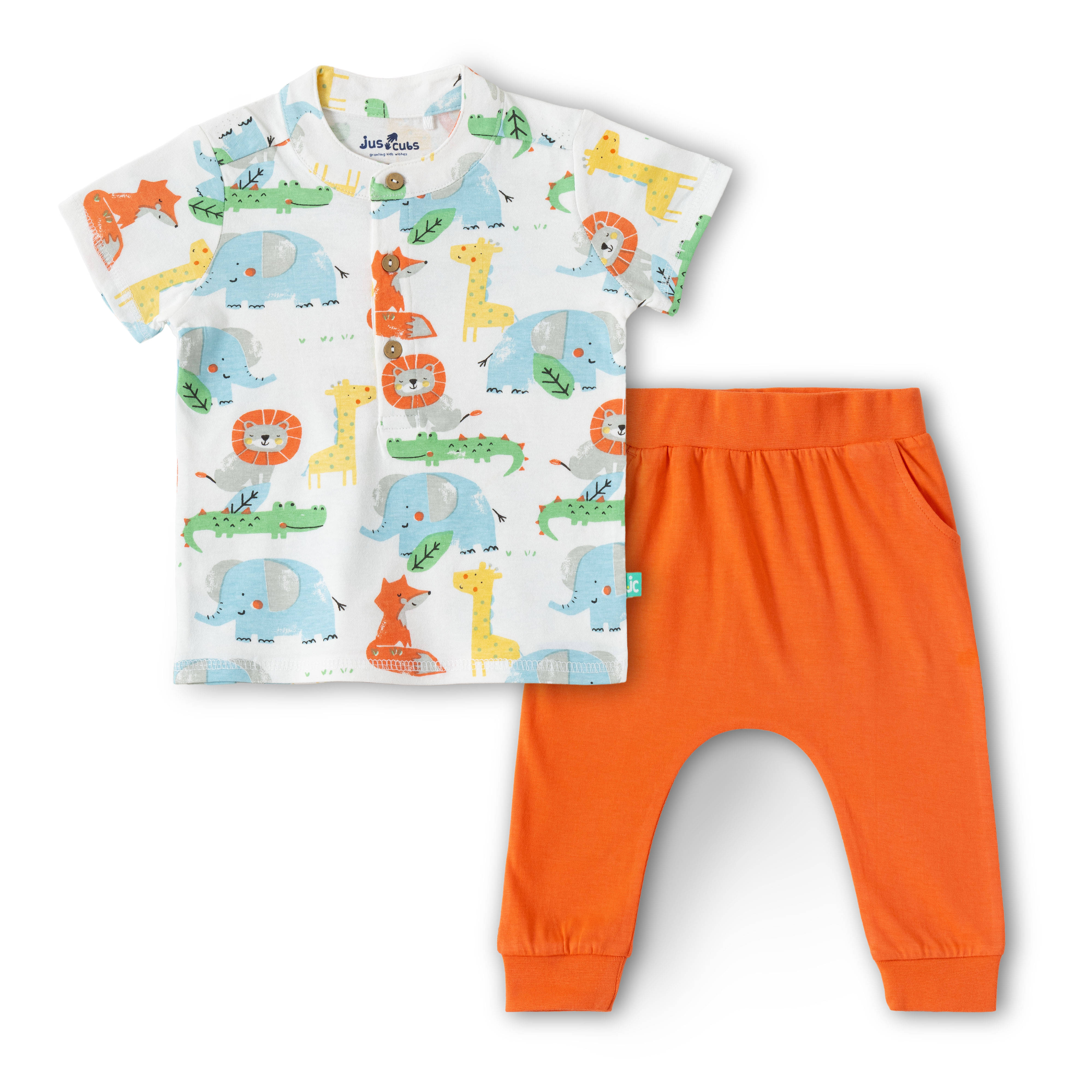     			Juscubs Pack of 1 Baby Boys Cotton T-Shirt & Trackpants Set ( Multicolor )