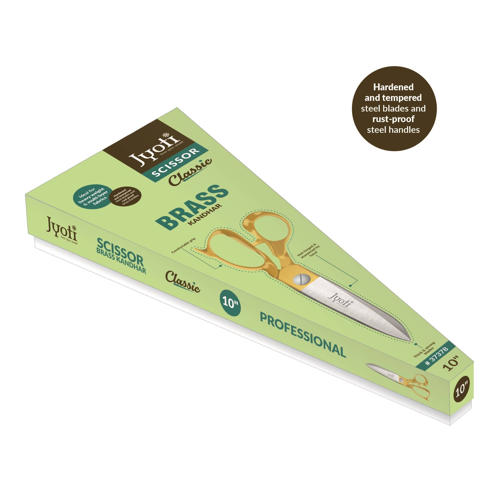     			Jyoti Scissor 10" Brass Kandhar (Classic) - Pack of 1