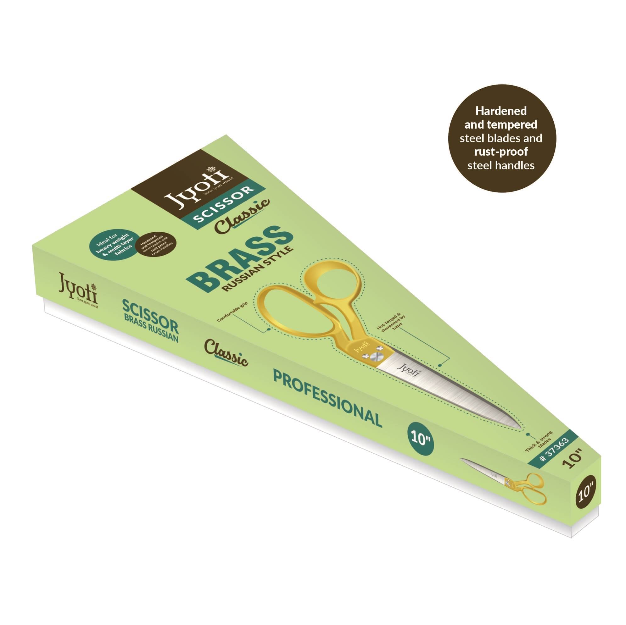 Jyoti Scissor 10" Brass Russian Style (Classic) - Pack of 1     			Jyoti Scissor 10" Brass Russian Style (Classic) - Pack of 1