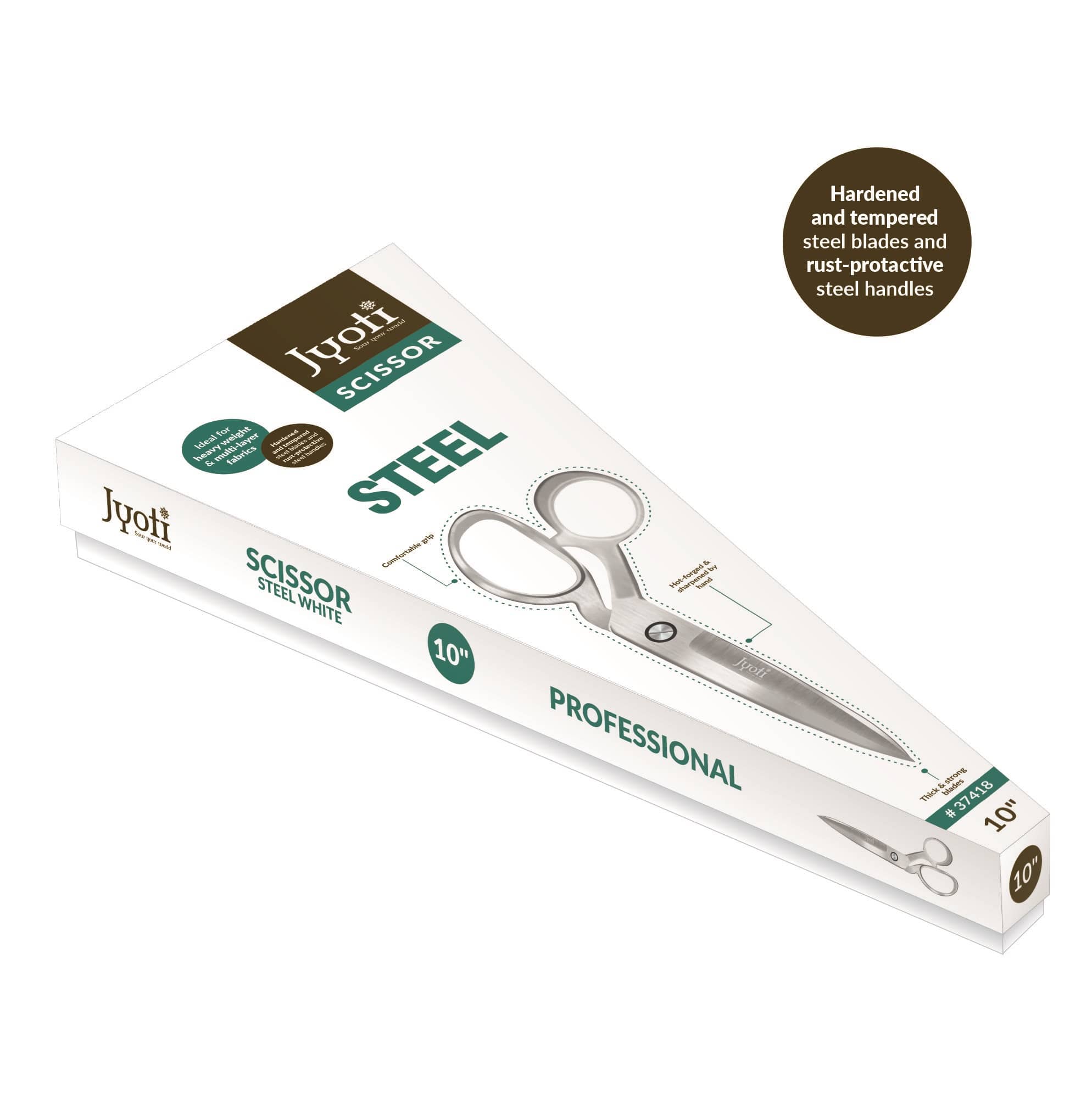 Jyoti Scissor 10" Steel White - Pack of 1 - Stationery | Buy online on ZillyBuy