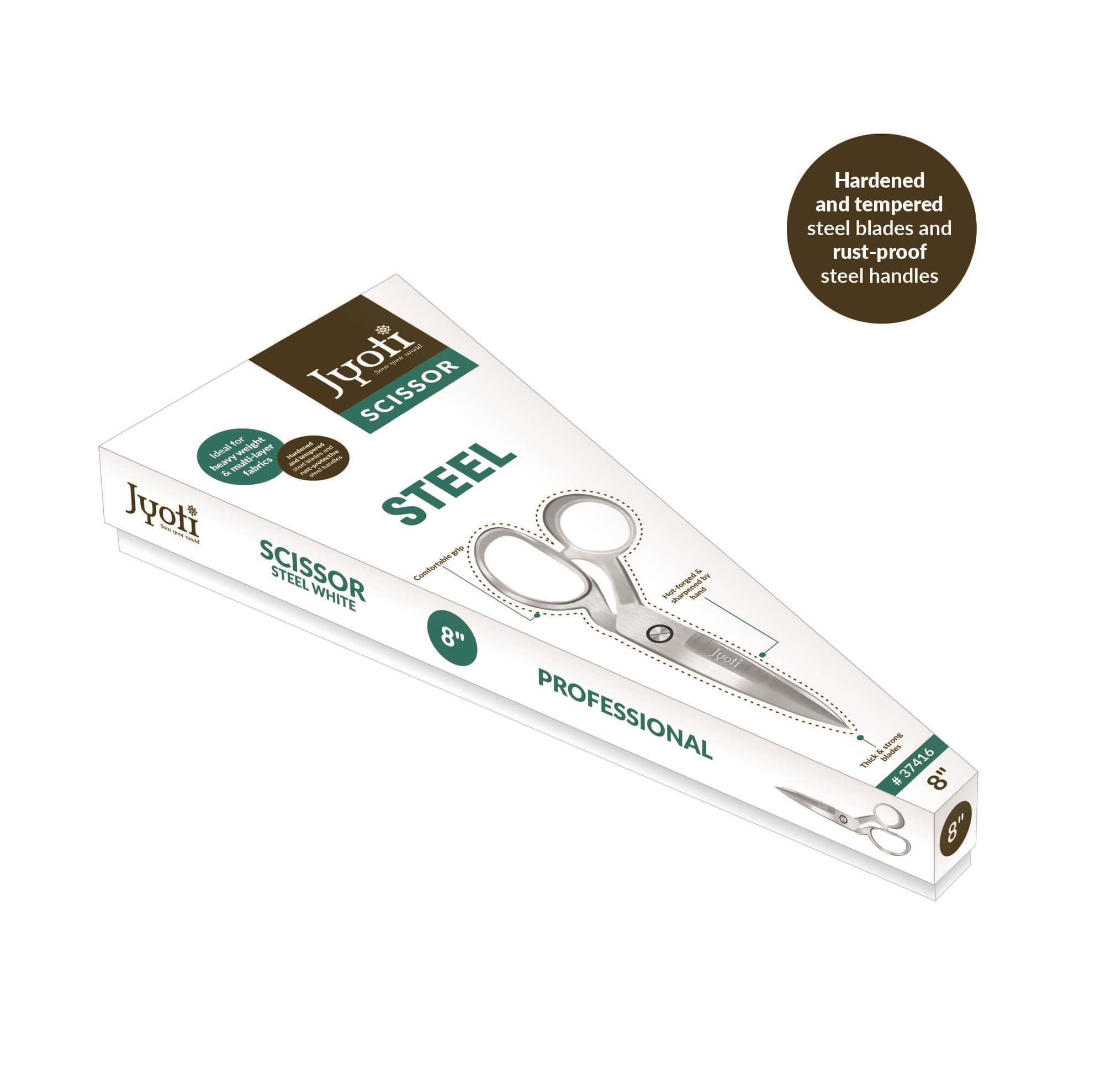 Jyoti Scissor 8" Steel White for Professional Use - Pack of 1
