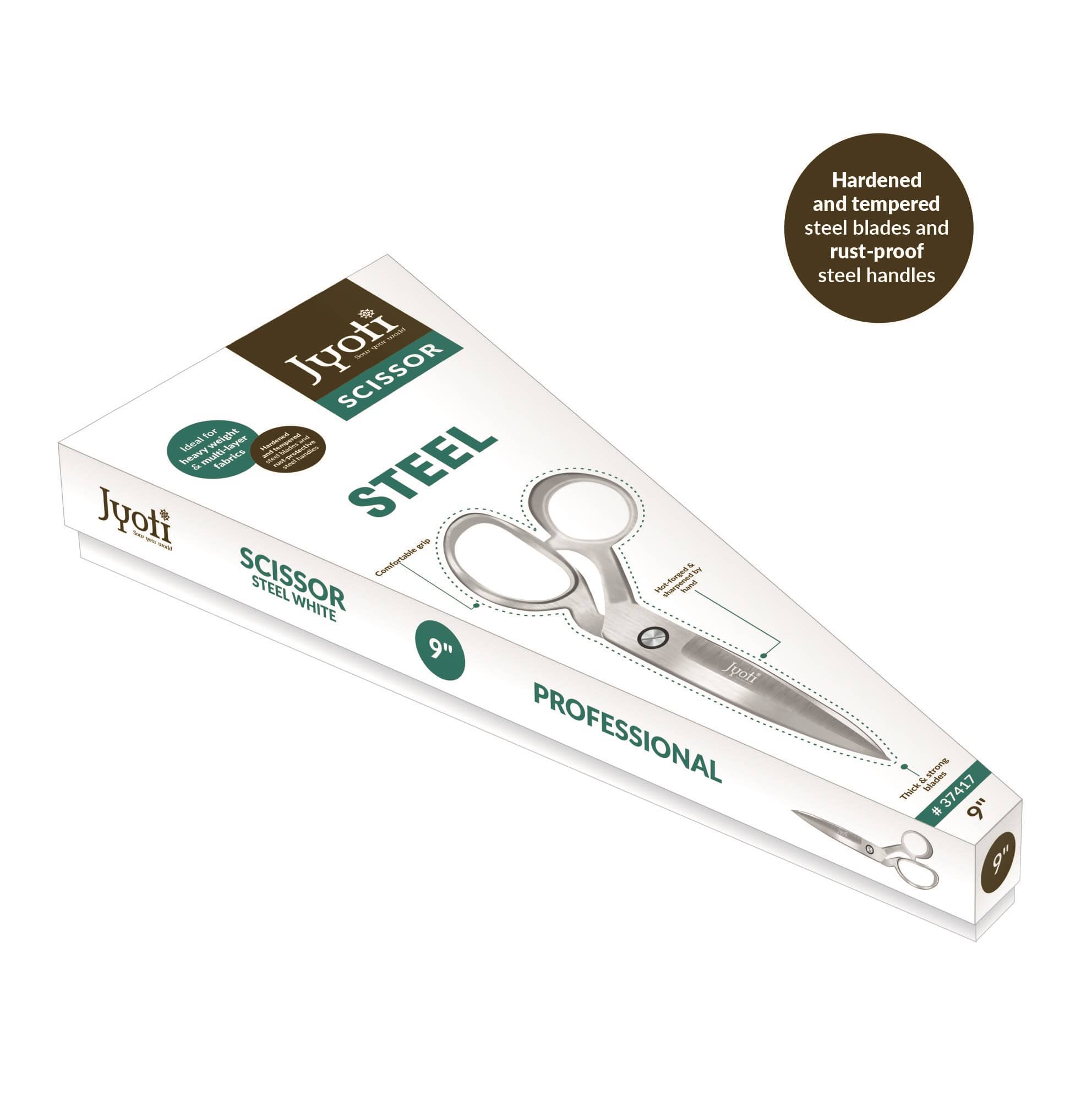 Jyoti Scissor 9" Steel White - Pack of 1