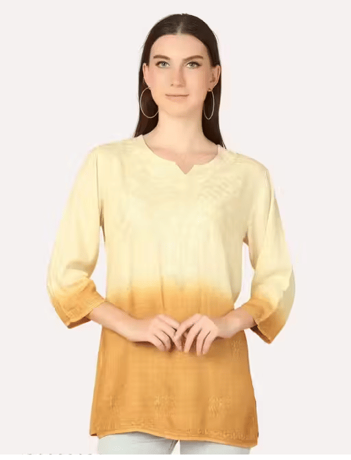     			LIBAAS INDIA Women Rayon Embroidered A-line Kurti ( Beige )