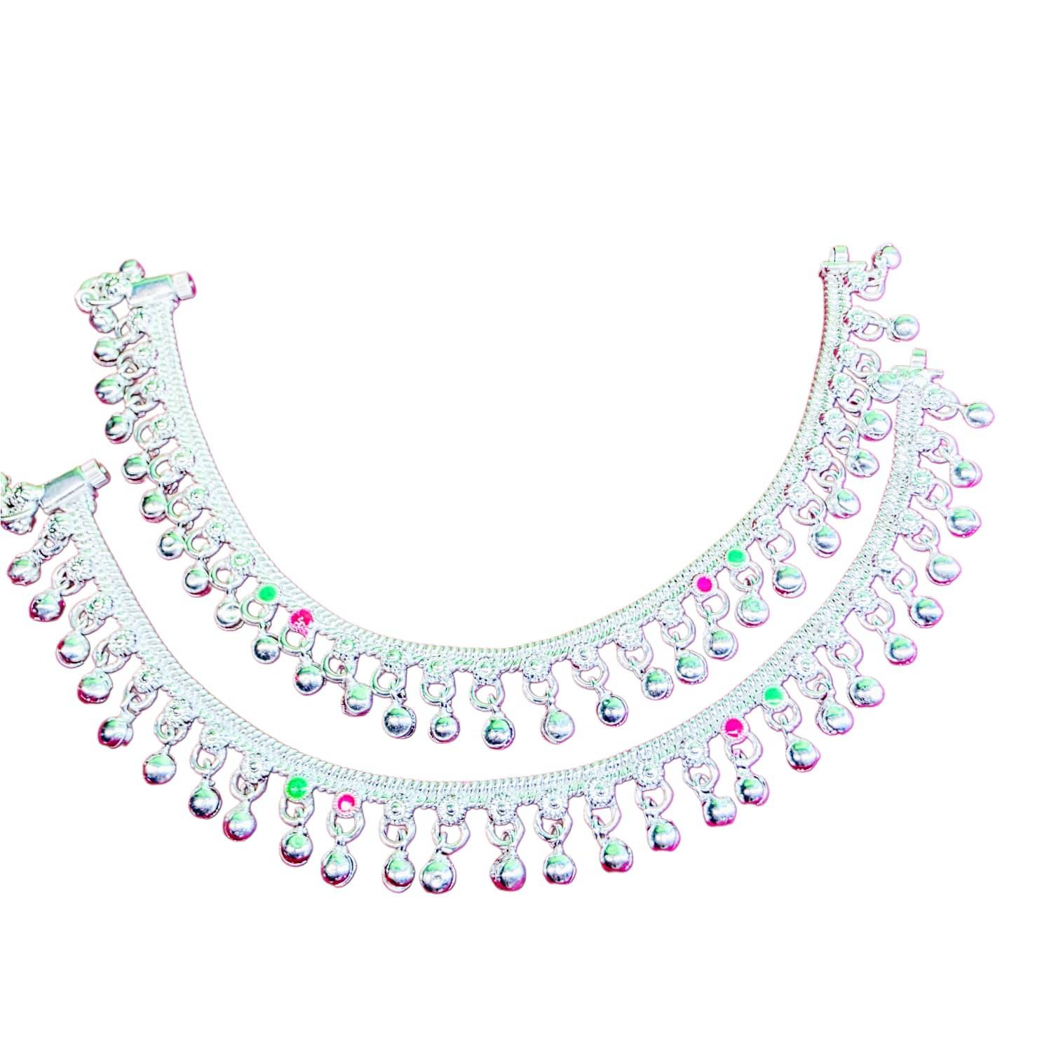    			METTI MOHAN TRADERS Silver Anklets ( Pack of 2 )