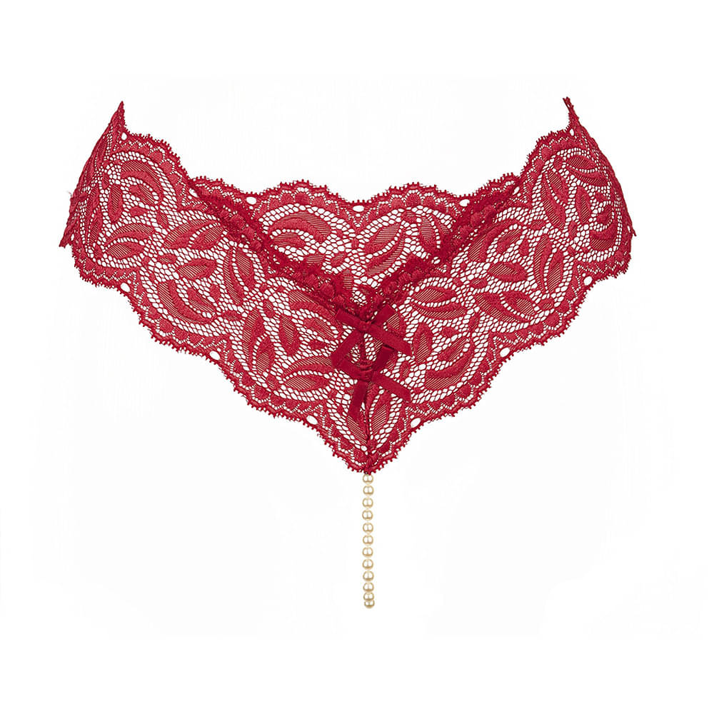     			Moodstring Lace Thongs ( Red , Pack of 1 )