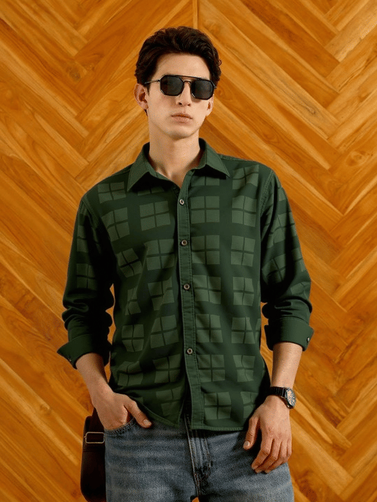 NEW-18 Satin Regular Fit Checks Full Sleeves Men's Casual Shirt - Green ( Pack of 1 ) NEW-18 Satin Regular Fit Checks Full Sleeves Men's Casual Shirt - Green ( Pack of 1 )