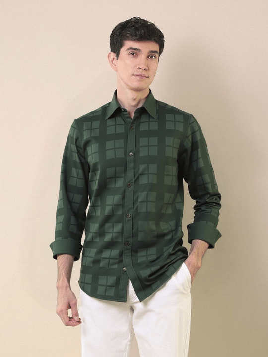 NEW-18 Satin Regular Fit Checks Full Sleeves Men's Casual Shirt - Green ( Pack of 1 ) NEW-18 Satin Regular Fit Checks Full Sleeves Men's Casual Shirt - Green ( Pack of 1 )