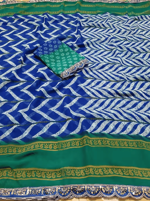     			PARVANYA FASHION HUB Georgette Printed Regular Saree With Unstitched Blouse Piece ( Multicolor 1 )
