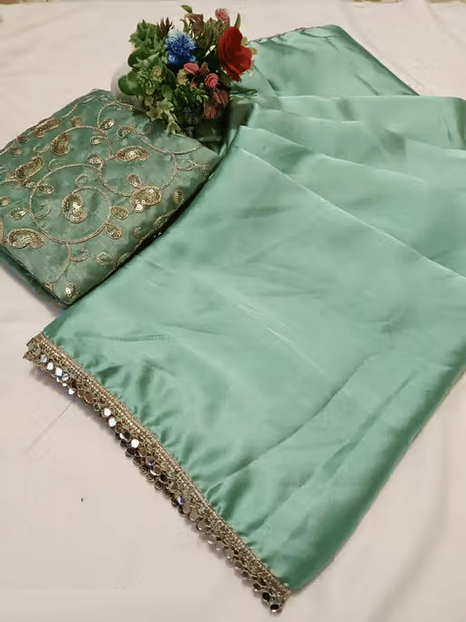     			PARVANYA FASHION HUB Georgette Solid Regular Saree With Unstitched Blouse Piece ( Nude )