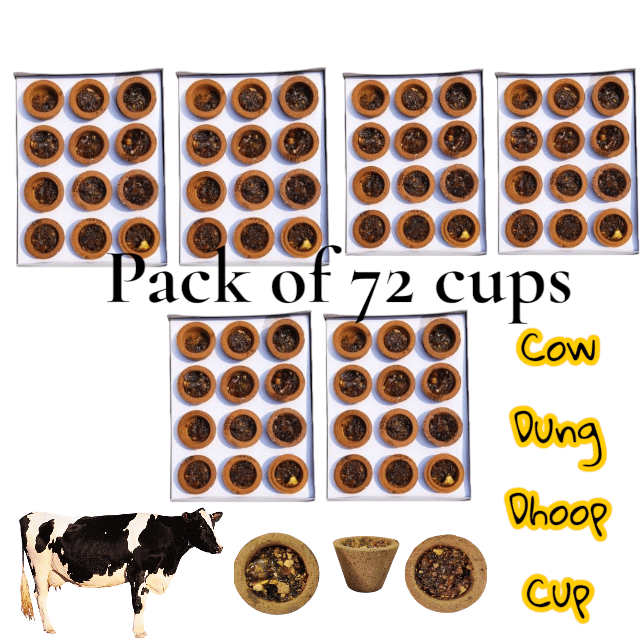 PICKARTME Havan Cups Guggul 72 Pieces ( Pack of 6 )