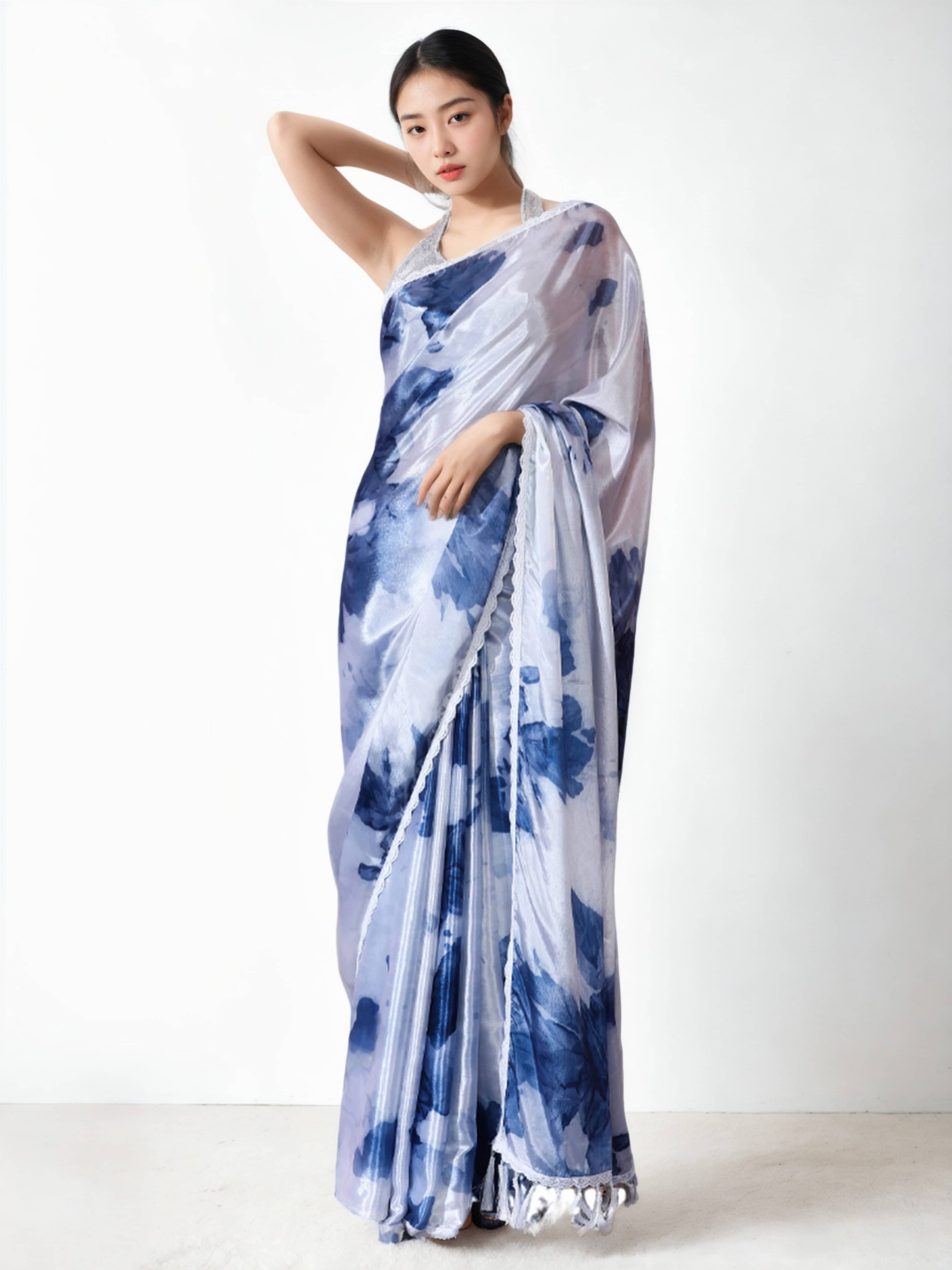     			Panbai sarees Chiffon Solid Regular Saree With Unstitched Blouse Piece ( Grey )