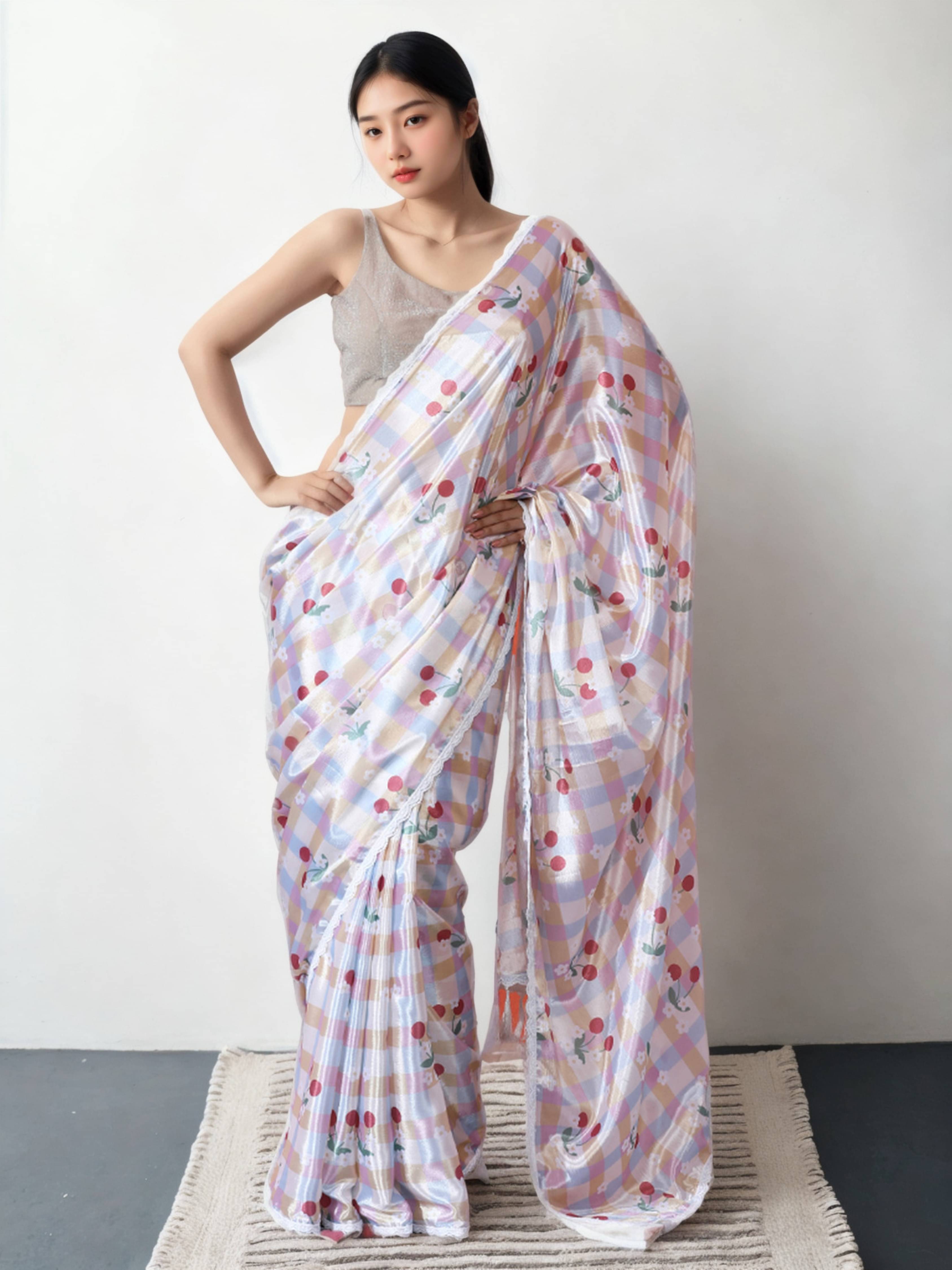     			Panbai sarees Chiffon Solid Regular Saree With Unstitched Blouse Piece ( Pink )