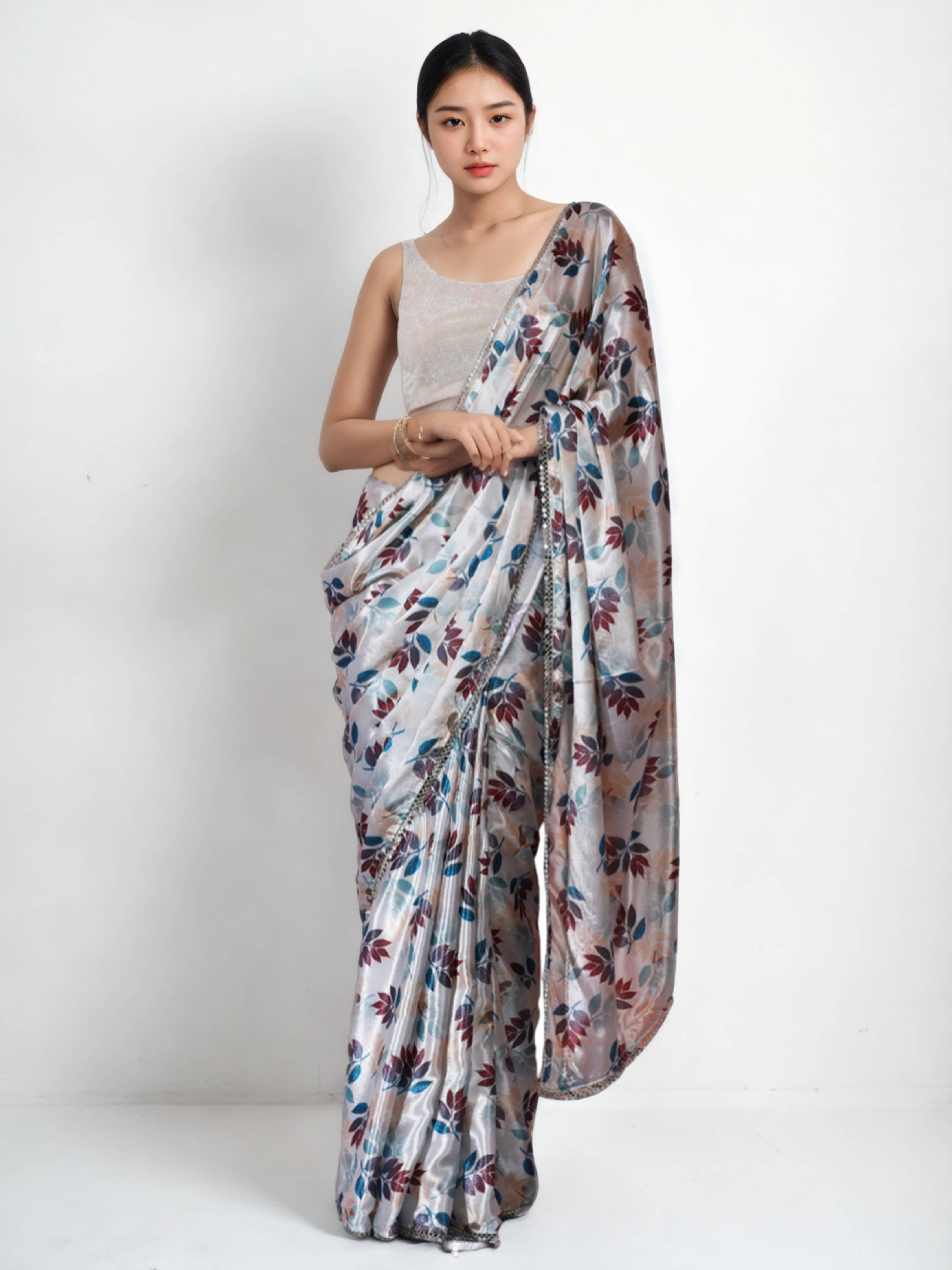     			Panbai sarees Chiffon Solid Regular Saree With Unstitched Blouse Piece ( Cream )