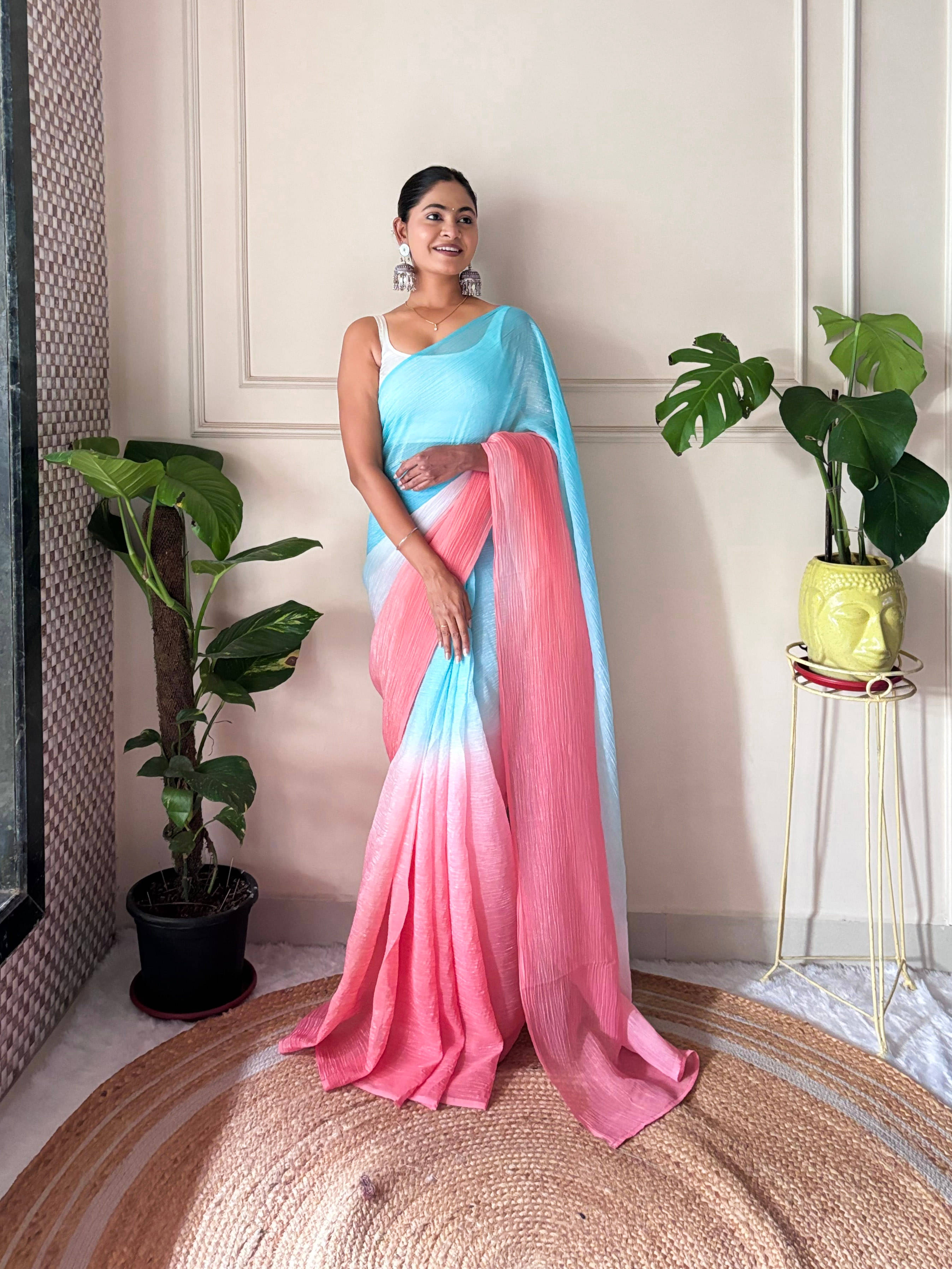 Panbai sarees Chiffon Solid Regular Saree Without Blouse Piece ( Peach ) Panbai sarees Chiffon Solid Regular Saree Without Blouse Piece ( Peach )