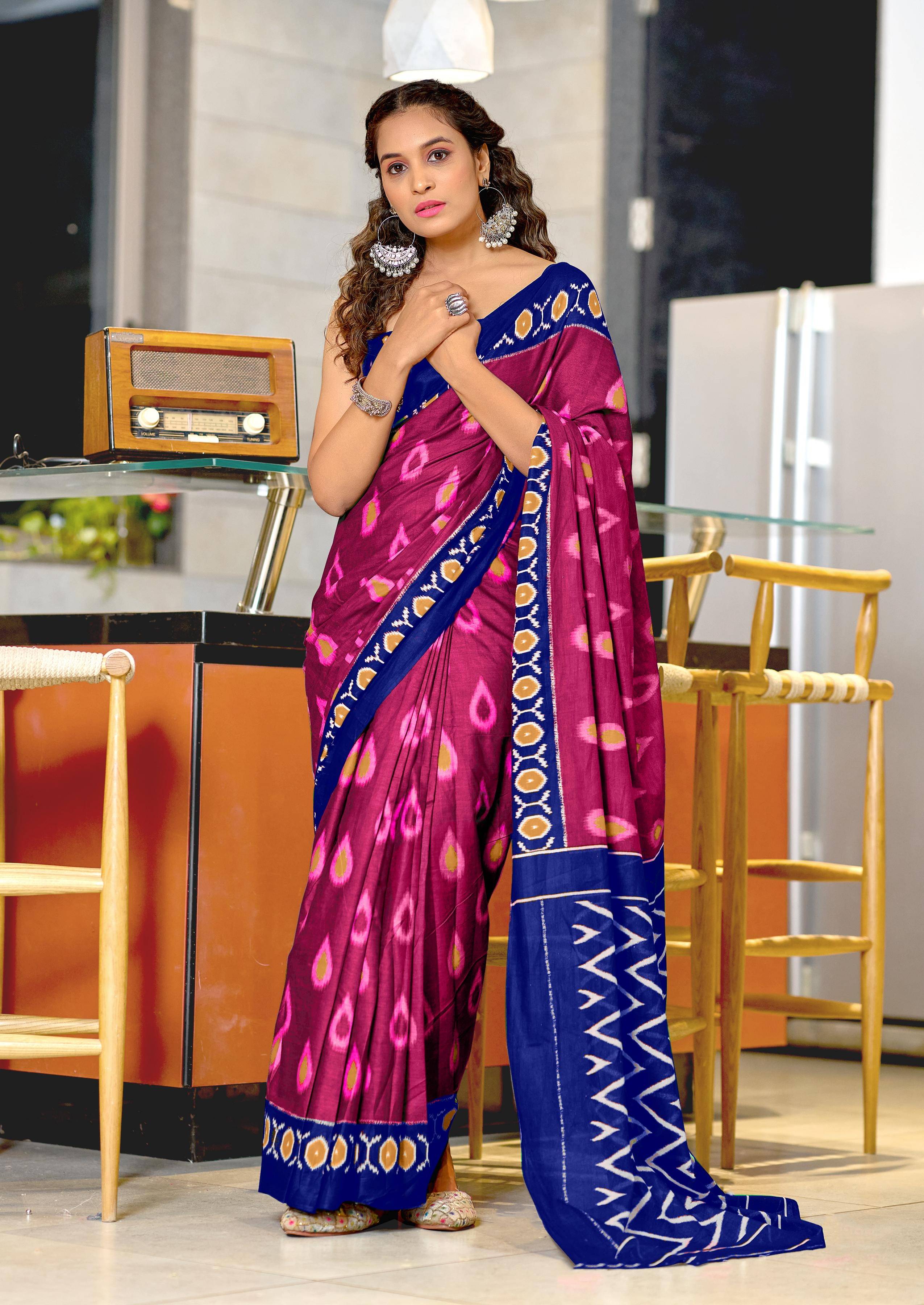     			Panbai sarees Cotton Solid Regular Saree Without Blouse Piece ( Pink )