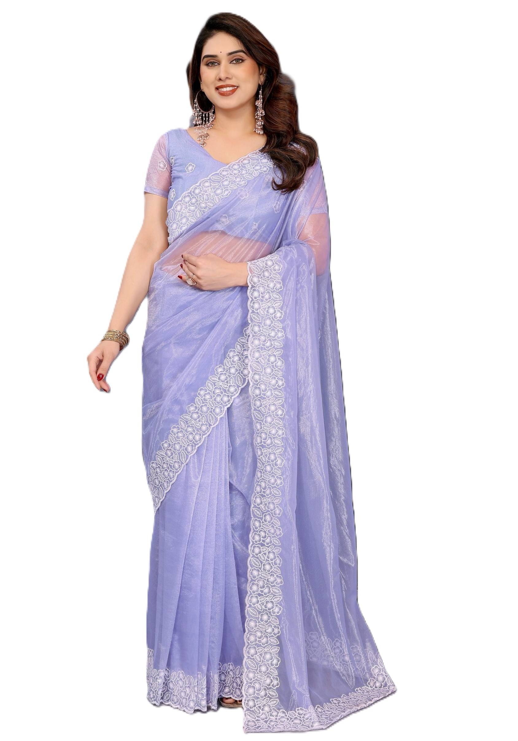     			Panbai sarees Georgette Woven Regular Saree Without Blouse Piece ( Lavender )