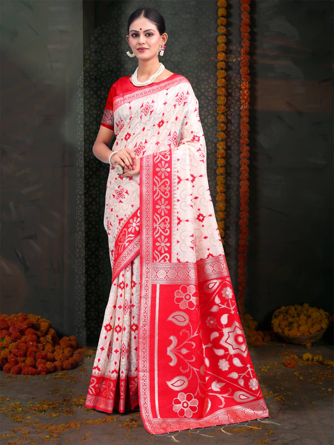     			Panbai sarees Linen Solid Regular Saree Without Blouse Piece ( Teal )