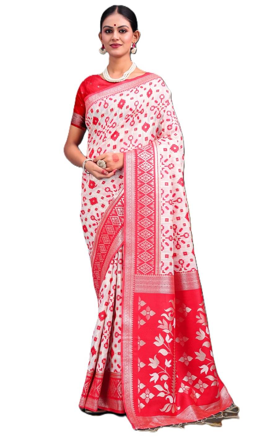     			Panbai sarees Linen Solid Regular Saree Without Blouse Piece ( Multicolor 1 )