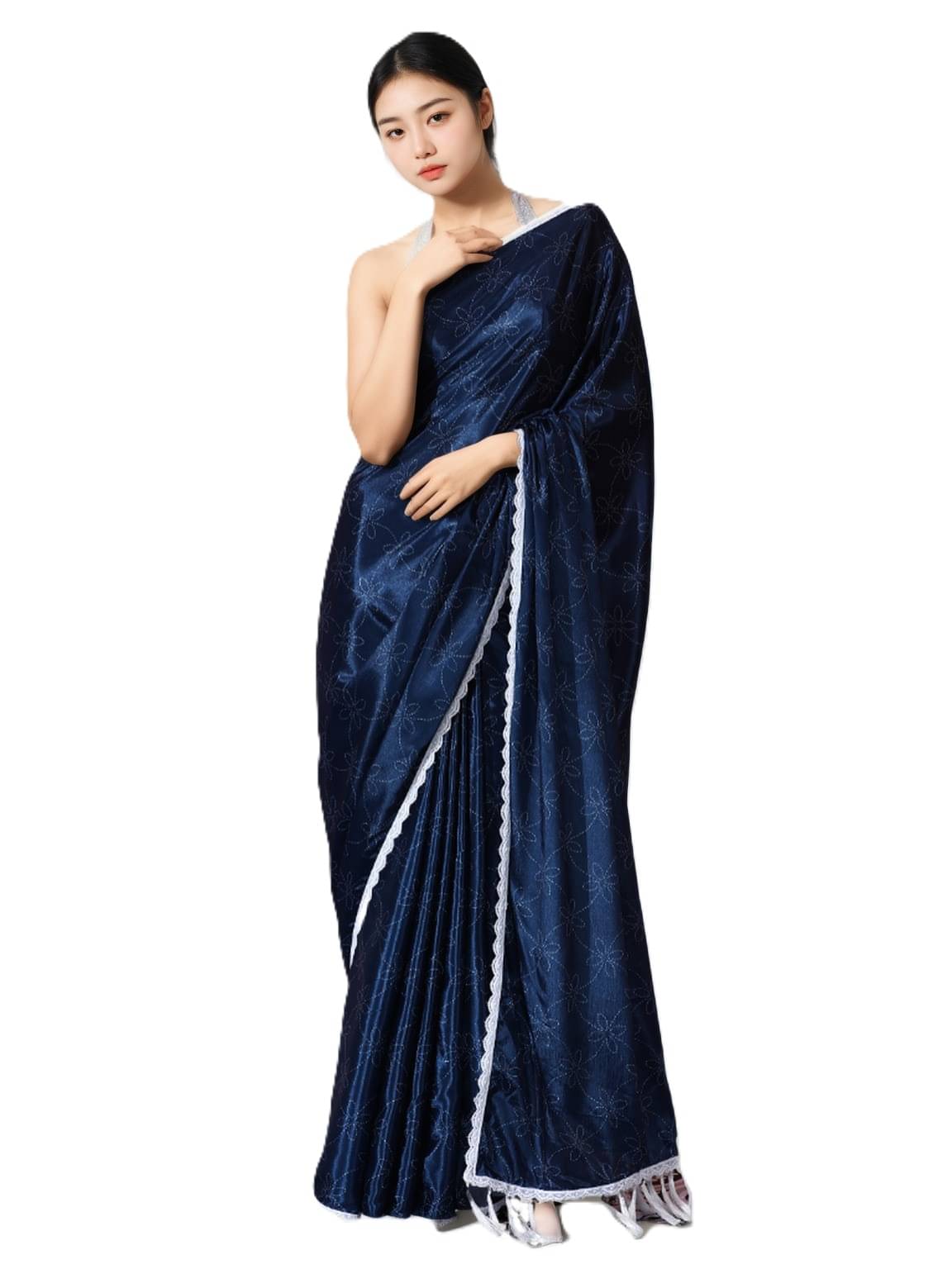 Panbai sarees Silk Blend Solid Regular Saree With Unstitched Blouse Piece ( Blue ) Panbai sarees Silk Blend Solid Regular Saree With Unstitched Blouse Piece ( Blue )