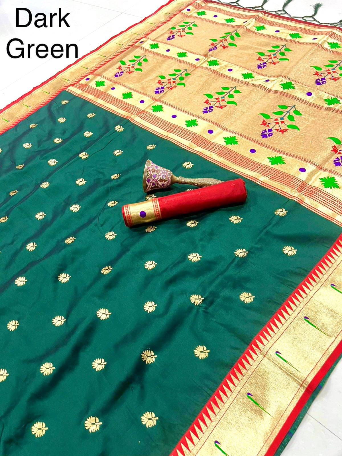     			Panbai sarees Silk Solid Regular Saree Without Blouse Piece ( Light Green )