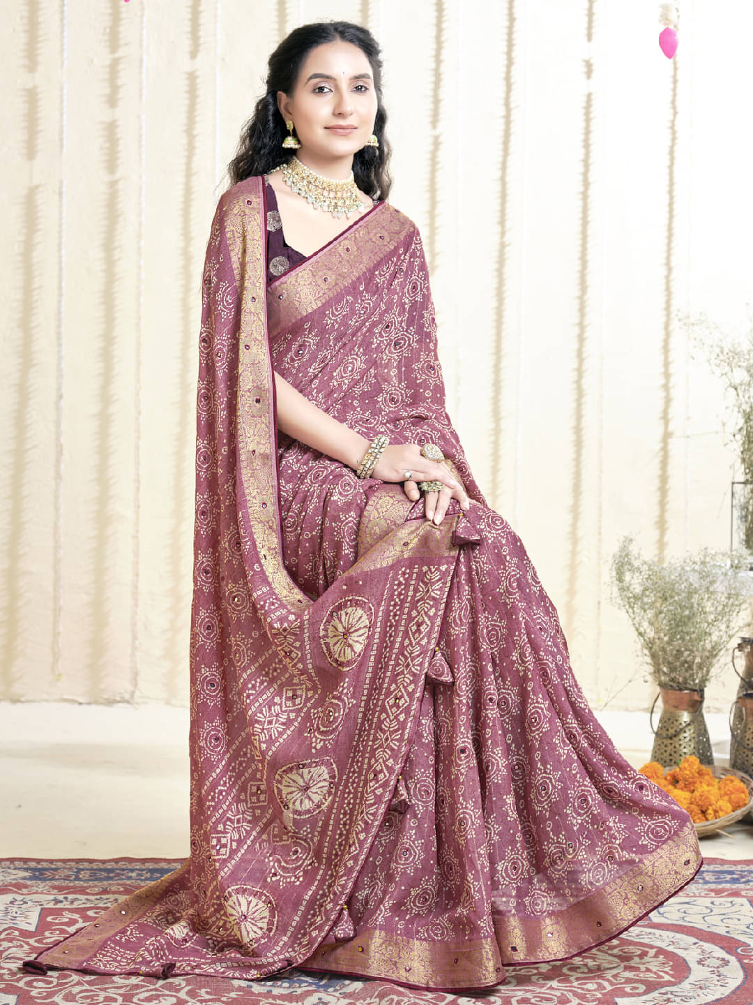     			Panbai sarees Silk Solid Regular Saree Without Blouse Piece ( Pink )