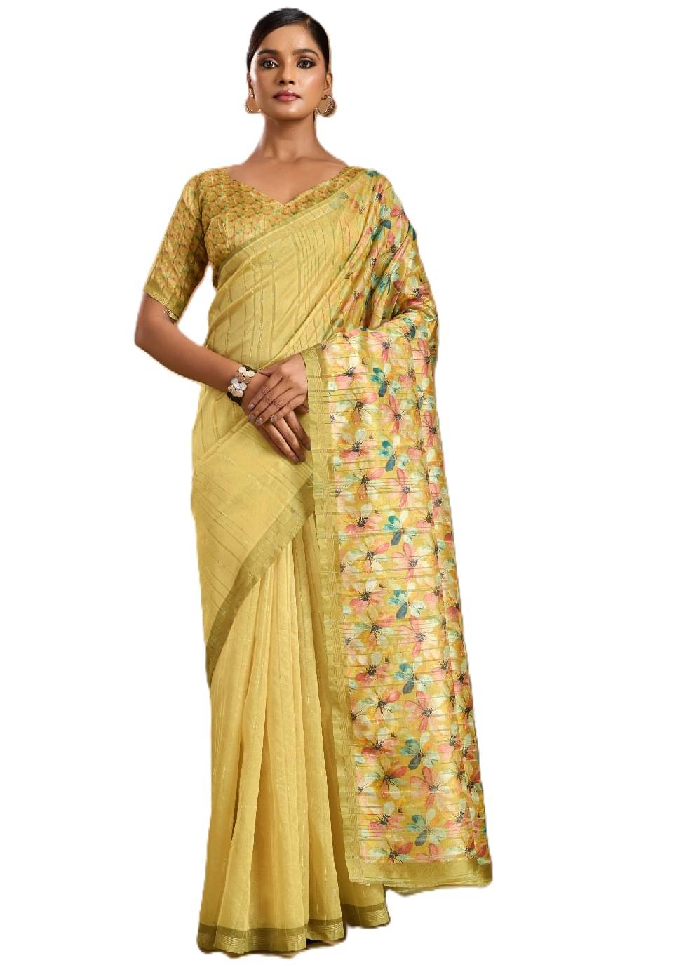     			Panbai sarees Silk Solid Regular Saree Without Blouse Piece ( Mustard )