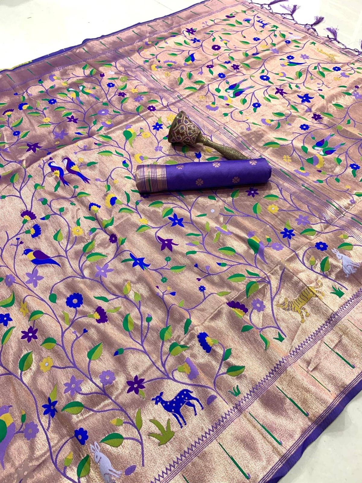     			Panbai sarees Silk Solid Regular Saree Without Blouse Piece ( Multicolor 2 )