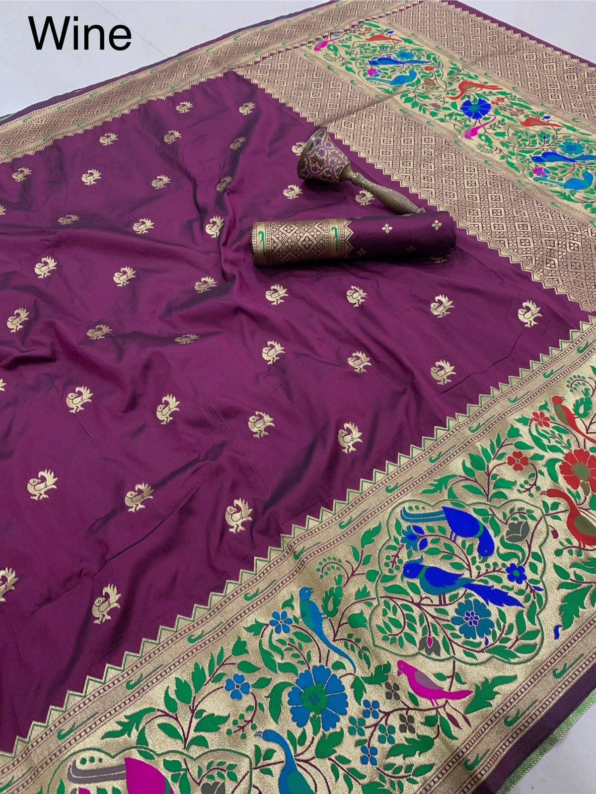     			Panbai sarees Silk Solid Regular Saree Without Blouse Piece ( Multicolor 12 )