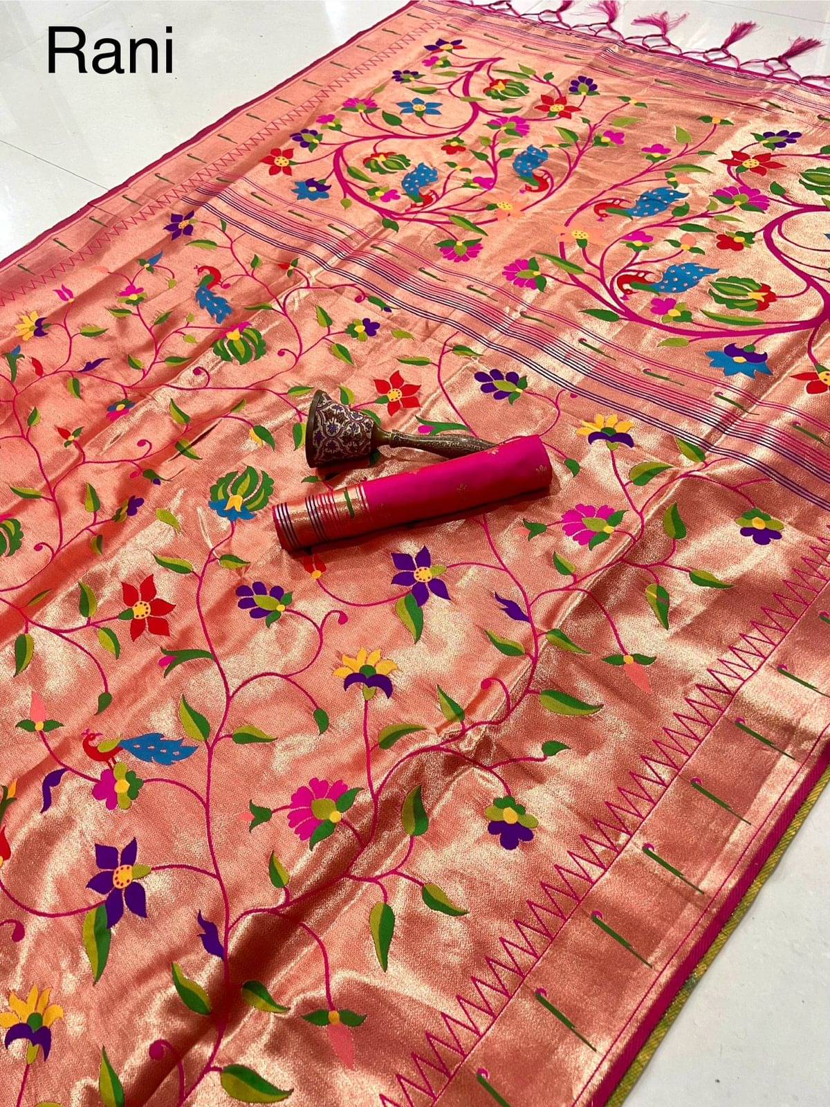     			Panbai sarees Silk Solid Regular Saree Without Blouse Piece ( Pink )