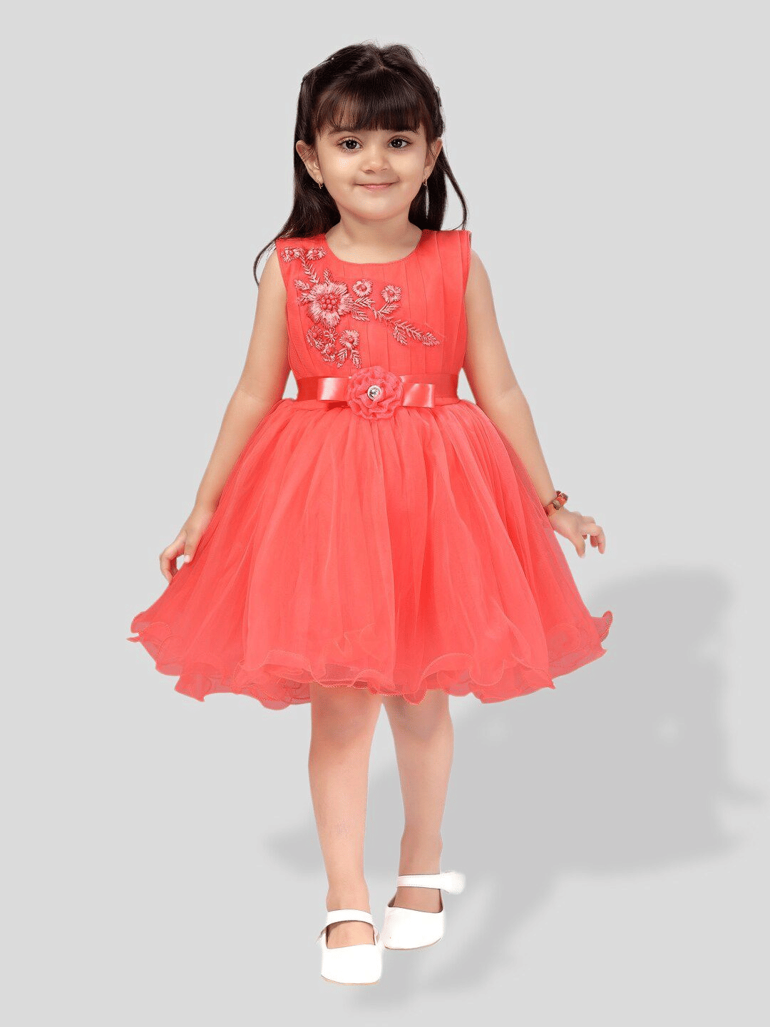     			Paridhaanmart.com Pack of 1 Baby Girls Net Dress ( Red )